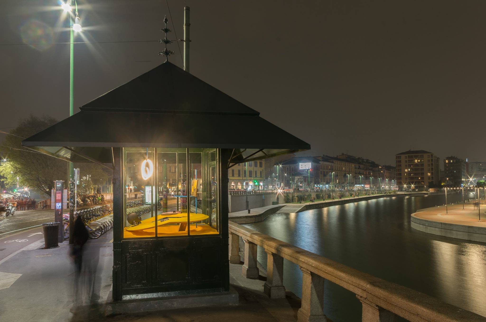 Pavement Night Light, Sewn polyester/elastane, 20×40×2cm ph by Maurangelo Quagliarella, Edicola Radetzky, Milan